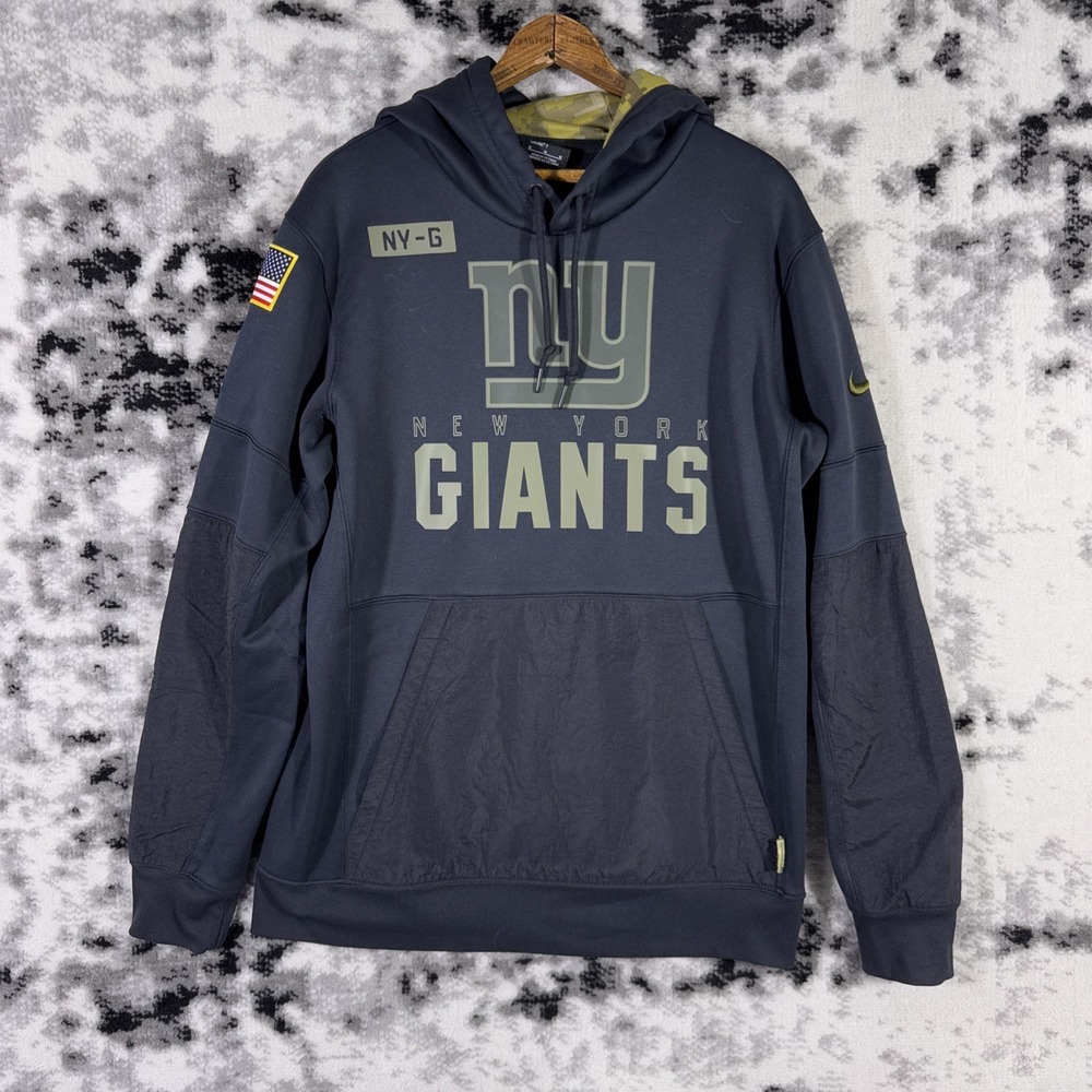 Nike Salute To Service Hoodie Mens Size Medium Black New York Giants Black Green